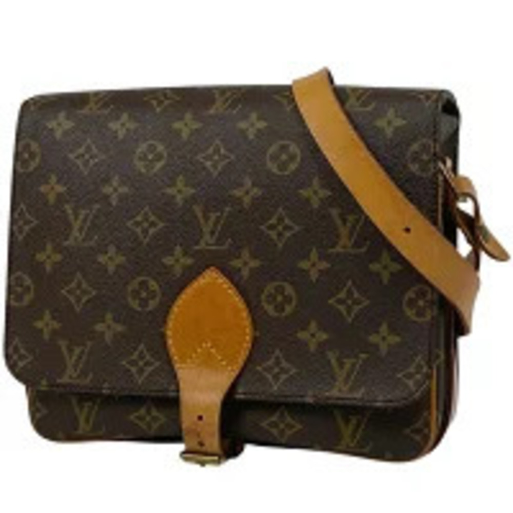 Louis Vuitton Cartouchiere Crossbody Shoulder Bag Monogram Brown